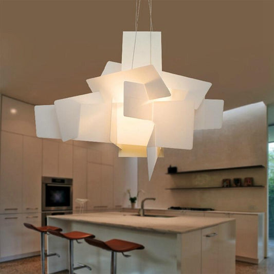 Modern Big Bang LED Pendant Lights White/Red Stacking Acrylic Pendant Lamps Suspension Lustres De Teto Light Fixtures Luminaire