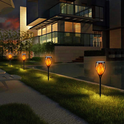 33/96 LED Solar Flame Lights Outdoor IP65 Waterproof Led Solar Garden Light Flickering Torches Courtyard Decoration Lawn Lamp