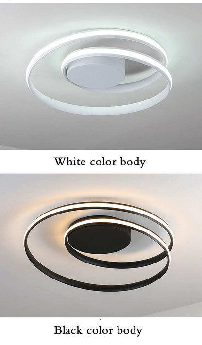 New Modern Ceiling Light For Living Room Bedroom Dining Room White&Black Aluminum Alloy Ceiling Lamp Light Fixtures