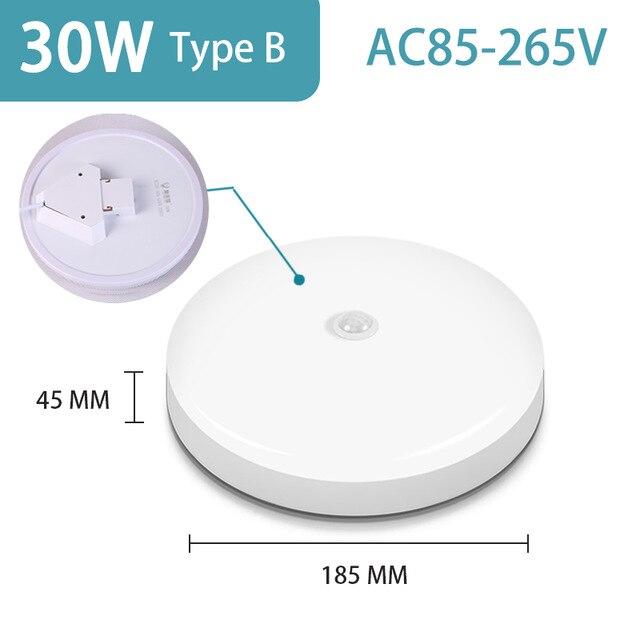 Led Ceiling Lights Lamp Smart Motion Sensor Light 12W 15W 18W 20W 30W 40W Ceiling Lamps Night Lightling Fixture For Kitchen