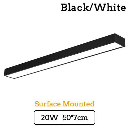 LED Strip Light Splicing Office Chandelier Indoor Surface Mounted Conference Room Exhibition Hall Workbench Hanging Line Light