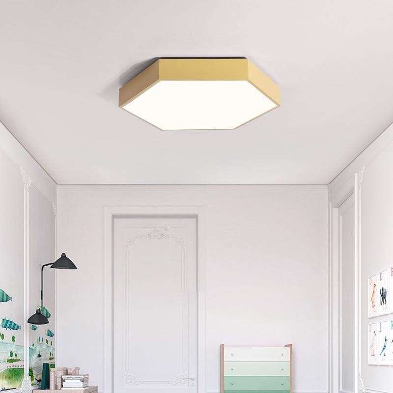 Ultrathin LED modern ceiling light hexagon Iron Acrylic indoor lamp kitchen bed room porch decoration light fixture