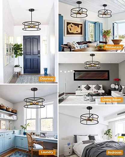 Vintage Industrial Wind Suction Top Lamp American Farmhouse Restaurant Bedroom Balcony Lamps