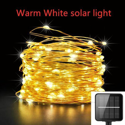 Dimmable 11m/21m/31m/51m  LED Outdoor Solar String Lights Fairy Holiday Christmas Party Garland Solar Garden Waterproof Lights