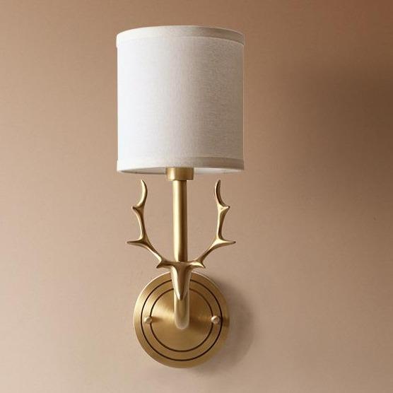 All-copper Cabinet Antler Corridor Bedroom Copper Wall Lamp