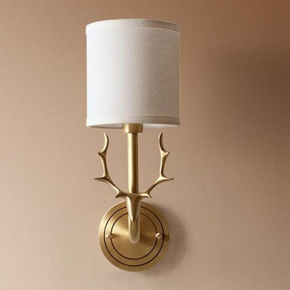 All-copper Cabinet Antler Corridor Bedroom Copper Wall Lamp