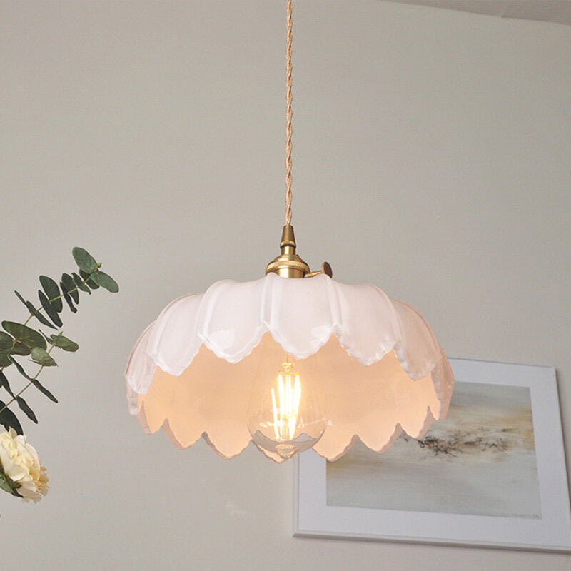 Brass Glass Chandelier Nordic Vintage Restaurant Bedside Lamp Creative Personality Cafe Bedroom Lamp