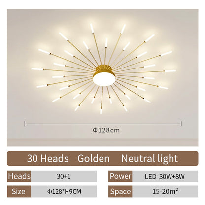 Creative LED Ceiling Lamp Modern Living Room Lights Nordic Lustre Indoor Chandelier Fixtures Lamps