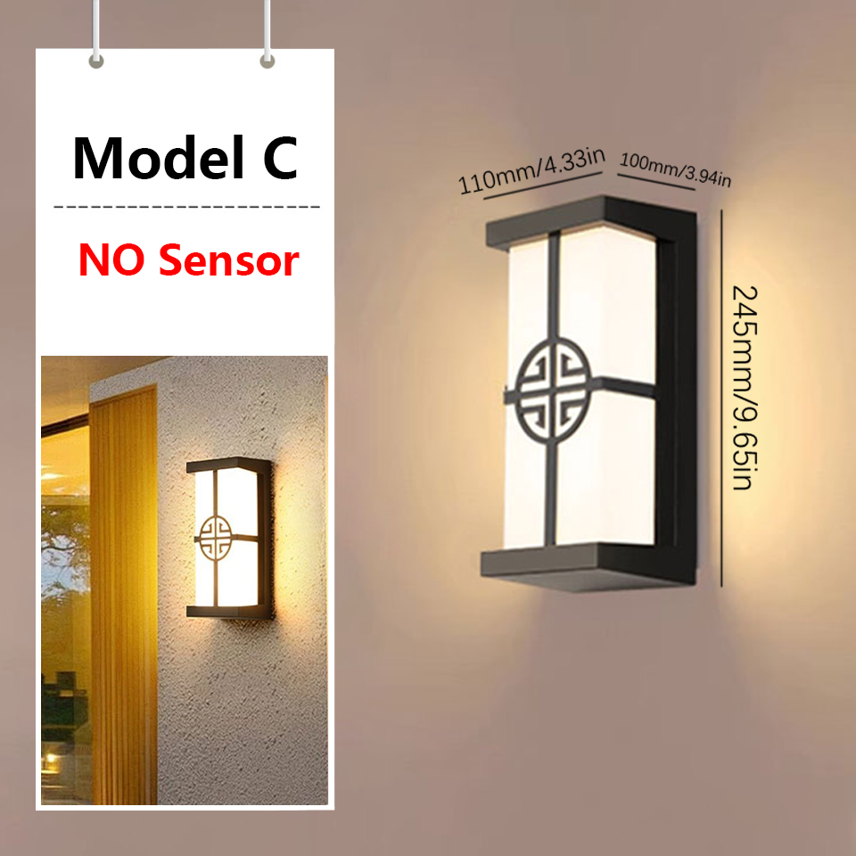 Outdoor Lamps Motion Sensor Wall Light Waterproof AC85-265V 16/30W Exterior Wall Lamp For Garden Light Street Lamp