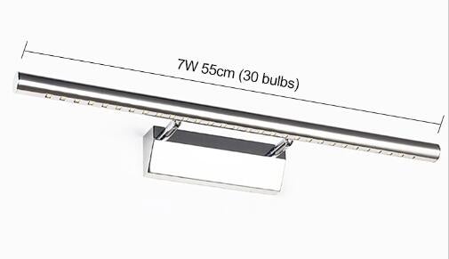 3W/5W/7W LED Wall light Bathroom Mirror warm white /white washroon wall Lamp fixtures Aluminum & Stainless Steel with switch