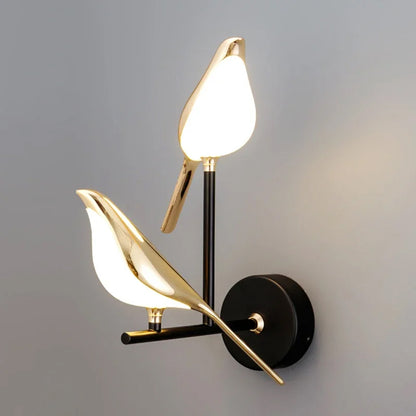 Nordic Golden Bird LED Wall Lights Parlor Bar Creative Wall Lamps Novelty Sconces Bedroom Bedside Lamp