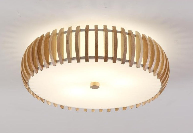 Nordic Simple Bedroom Warm Romantic Study Restaurant Solid Wood Ceiling Lamp