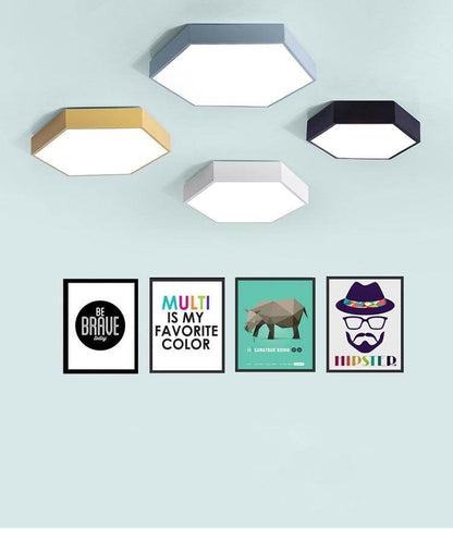 Ultrathin LED modern ceiling light hexagon Iron Acrylic indoor lamp kitchen bed room porch decoration light fixture