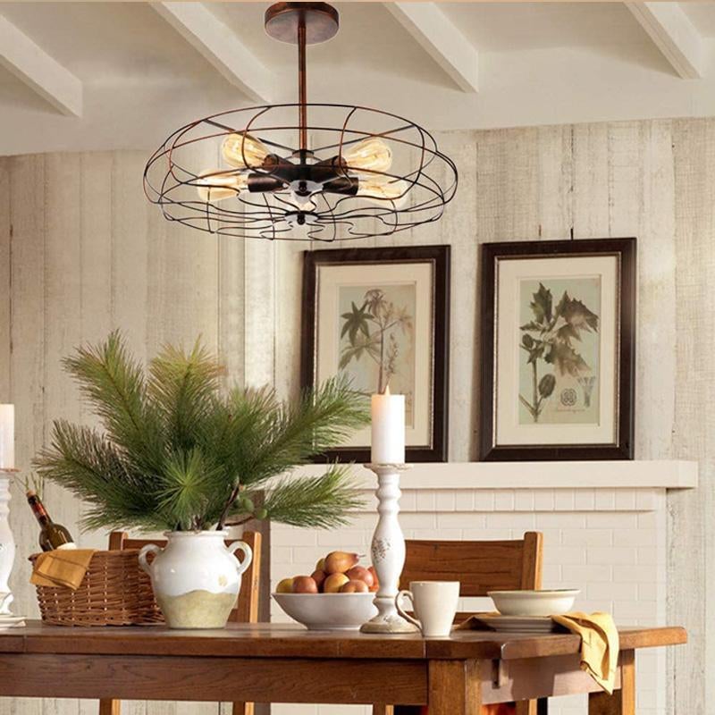 Vintage Industrial Wind Suction Top Lamp Farmhouse Balcony Light