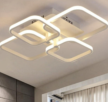 Square Circel Rings Ceiling Lights For Living Room Bedroom Home Modern Led Ceiling Lamp Fixtures lustre plafonnier ping