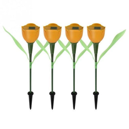 8 Colors Hot Sale Outdoor Garden Solar LED Light Solar Powered LED Tulip Home Lawn Lamp Landscape Night Flower Lamp 1Pc