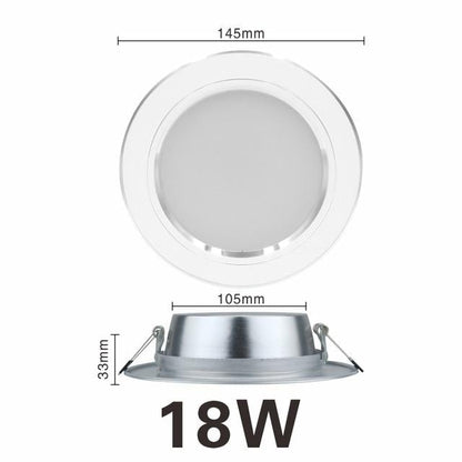 LED Downlight 5W 9W 12W 15W 18W Round White Ultra Thin Aluminum Recessed Lamp 220V 230V 240V Led Bulb Indoor LED Spot Lighting