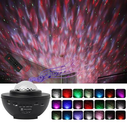 Blunderbuss Sky Projection Lamp USB Music Red Green Laser Sky star Water Stripe Lamp Atmosphere Lamp Christmas Halloween Children Baby Lover Gift.New and strange