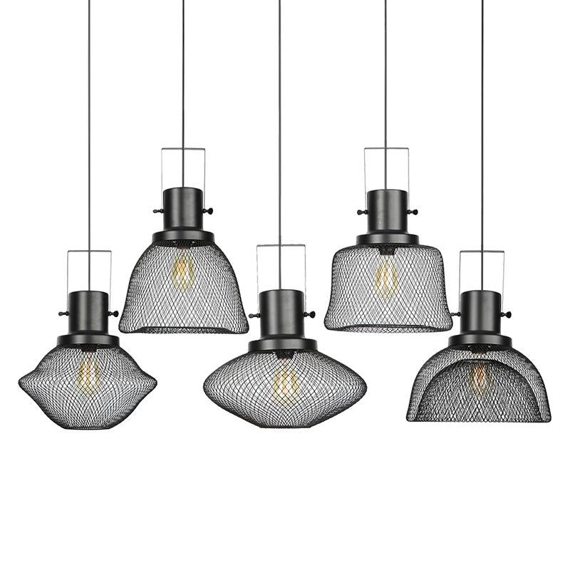 American Retro Iron Mesh Chandelier