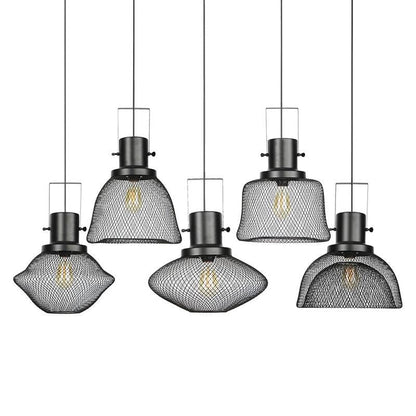 American Retro Iron Mesh Chandelier
