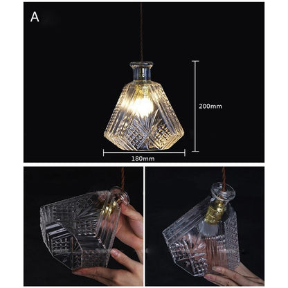 Wine Bottle Led Pendant Light Cafe Bar Decoration Loft Hanglamp Kitchen Hanging Light Fixture Dining Room Hanging Lamp