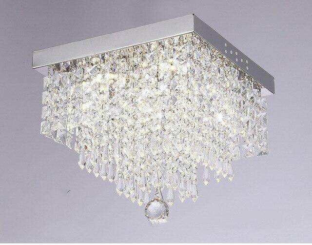 Square simple aisle living room LED ceiling crystal lamp balcony entrance corridor corridor aisle lamp creative ceiling lamp