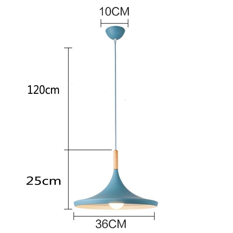 Nordic Creative Bar Loft Pendant Lights Cafe Restaurant Bedroom Multicolor Aluminum Lamp Shade Wood Hanging Lamp Family Lighting