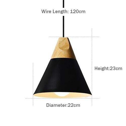 LED Pendant Lights Aluminum Wood Pendant Lamps E27 Modern Hang Lamp Kitchen Restaurant Bar bedroom living room light fixtures