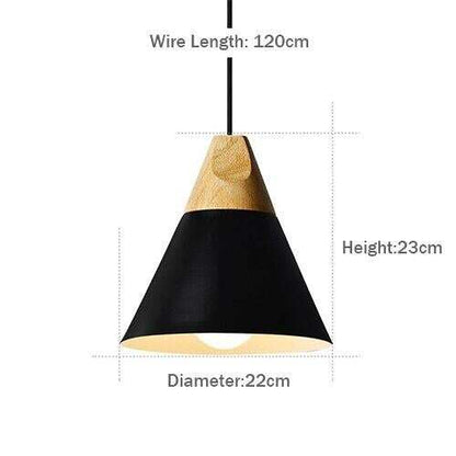 LED Pendant Lights Aluminum Wood Pendant Lamps E27 Modern Hang Lamp Kitchen Restaurant Bar bedroom living room light fixtures