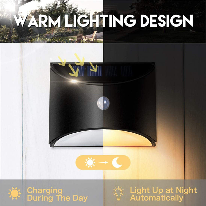 LED Solar Light Outdoor Motion Sensor Wall Lights Waterproof Garden Wall Lamp Solar Power Lighting Decorative Wall