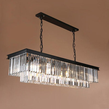 Modern Rectangular Lustre Crystal Chandelier Lighting Crystal Chandeliers Luminaria De Techo Hanglamp Lighting Fixtures