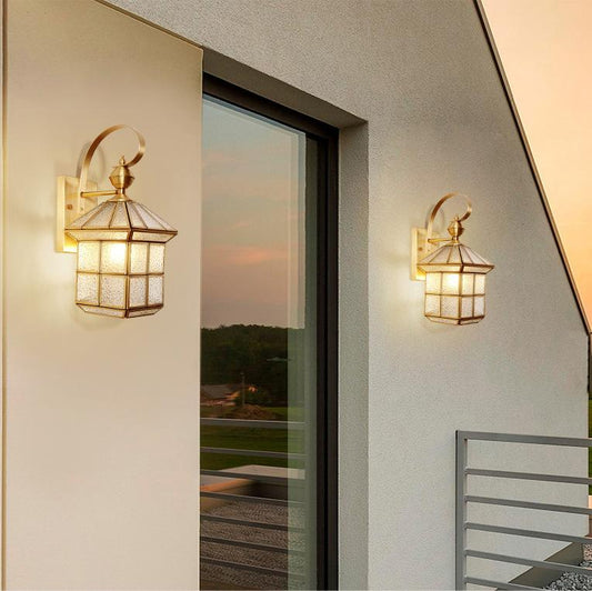 Outdoor Waterproof Wall Lamp Stair Corridor Balcony Courtyard Full Copper Wall Lamp