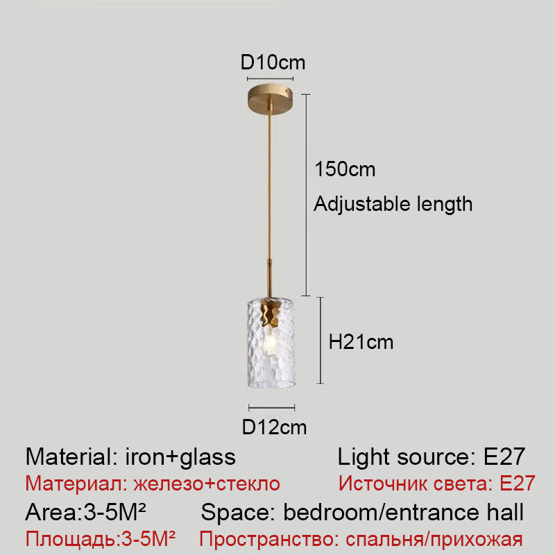 Glass Pendant Lights For Bedroom Dining Room Bar Home Ceiling Chandelier Stair Lamp Interior Hanging Lamps