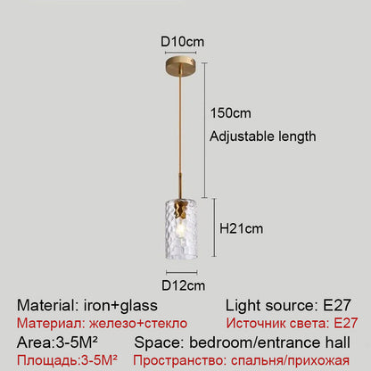Glass Pendant Lights For Bedroom Dining Room Bar Home Ceiling Chandelier Stair Lamp Interior Hanging Lamps