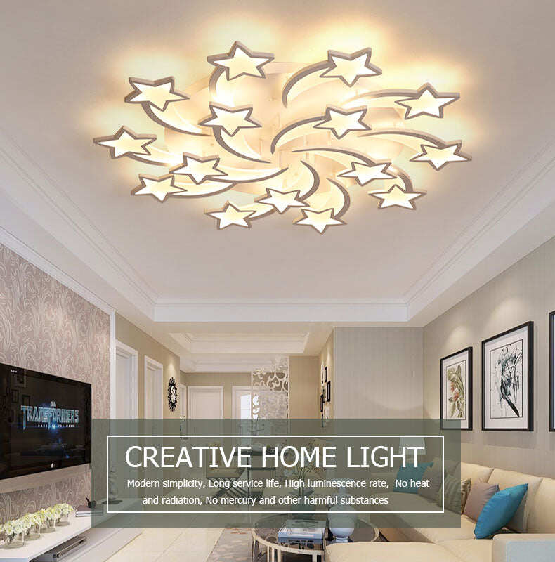 LEDs Chandelier Modern stars For Living Room Bedroom remote/APP support Home design chandelier  model   ICFW1913