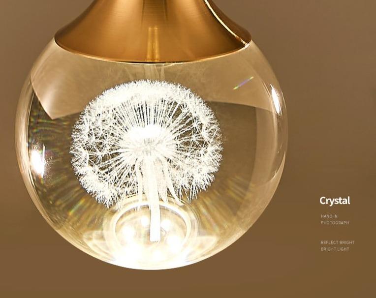 Light Luxury Duplex Villa Crystal Ball Long-line Chandeliers