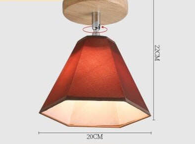 E27 5W Iron Ceiling Lamp Shade Pendant Light Covers and Shades Triangle Metal Ceiling Lamp