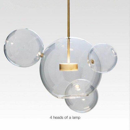 Modern Creative Clear Glass Bubble Ball Led Pendant Lamp for dining room living room bar LED Glass Hang Lamp
