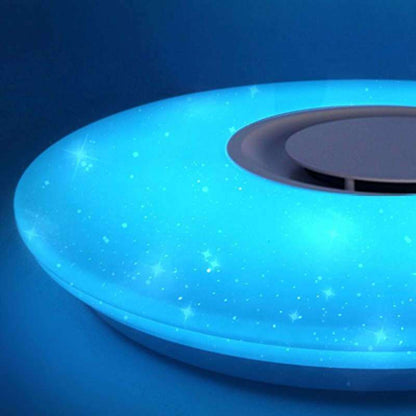 HOT Music Led Ceiling Light Lamp 60W Rgb Flush Mount Round Starlight Music With Bluetooth Speaker Dimmable Color Changing Light