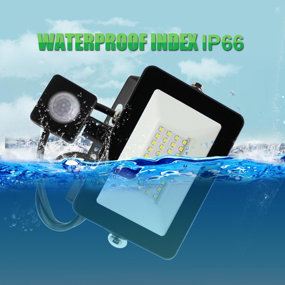 Led Floodlight PIR Motion Sensor Led Flood Light 10W 20W 30W 50W 100W 150W 200W 300W500W light outdoor waterproof IP66 Spotlight