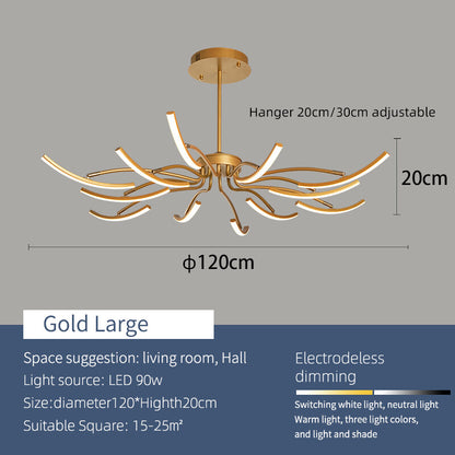MDWELL Matte Black/White Finished Modern Led Ceiling Lights for living room bedroom study room Adjustable New Led Ceiling Lamp