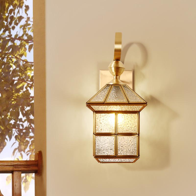Outdoor Waterproof Wall Lamp Stair Corridor Balcony Courtyard Full Copper Wall Lamp
