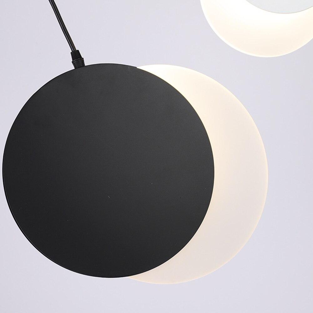 Half Moon LED Pendant Light Creative Design Aisle Living Room Bedside Dinner Decro Led Light Fixtures Simply Hanging Lamp Indoor