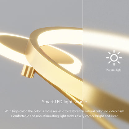 New Bedroom LED Ceiling Lamp Intelligent Remote Control Personality Circular Design Aisle Corridor Indoor Lighting