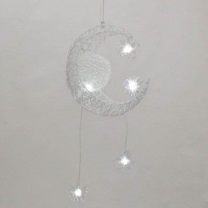 Modern Pendant Lights Kid's Room Lighting Moon Star Child Bedroom Lamps Aluminum Handing Lamp For Living Room Home Decoration