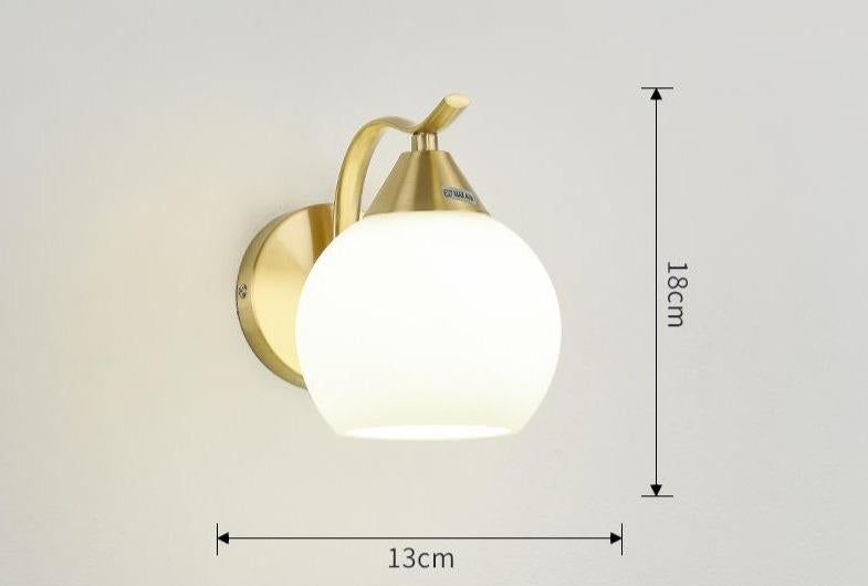 Nordic Living Room Background Wall Bedroom Copper Wall Lamp