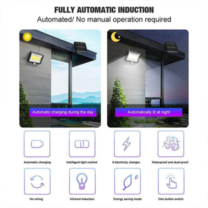 50W Waterproof PIR Security Wall Light 100 LED Outdoor Solar Power Motion Sensor Garden Floodlight Street Lighting New S25