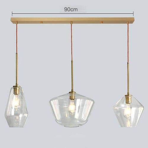 Nordic Modern Glass Pendant Lights Fixtures Loft LED Hanging Pendant Lamp For Kitchen Restaurant Living Room Bedroom E26 E27