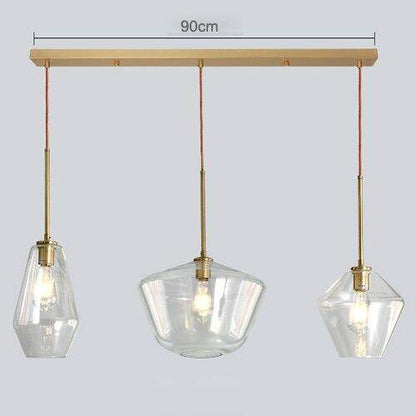 Nordic Modern Glass Pendant Lights Fixtures Loft LED Hanging Pendant Lamp For Kitchen Restaurant Living Room Bedroom E26 E27