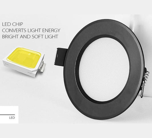 led downlight lamp Black waterproof 3w 5w 7W 9W 12W 15W led spot ceiling recessed downlights round led panel light